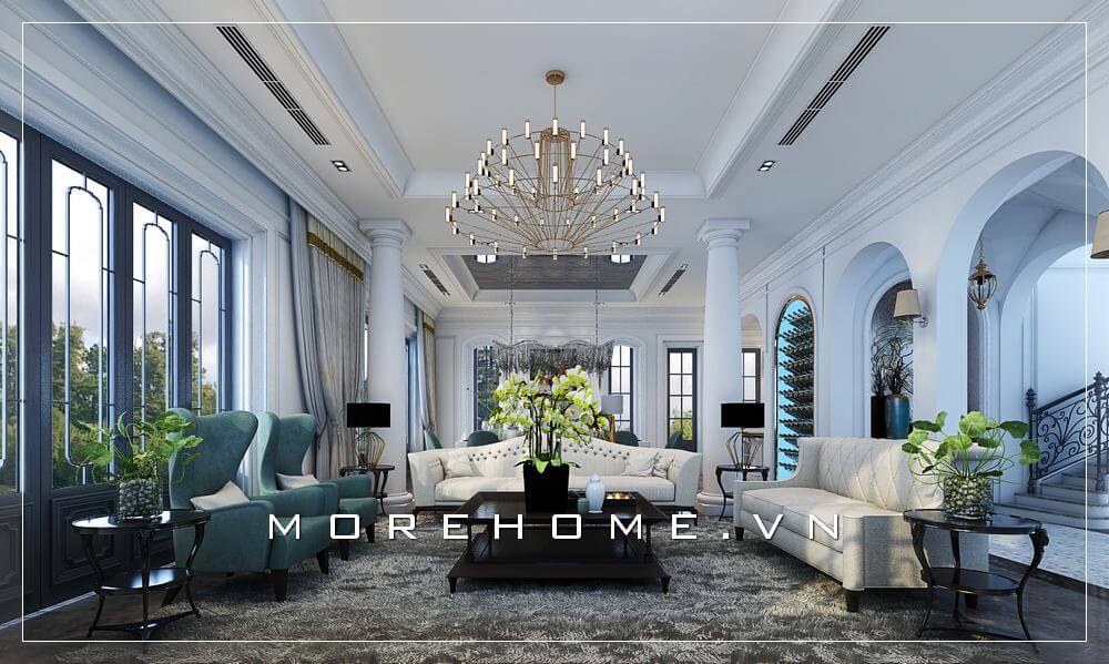 Thiết kế phòng khách biệt thự